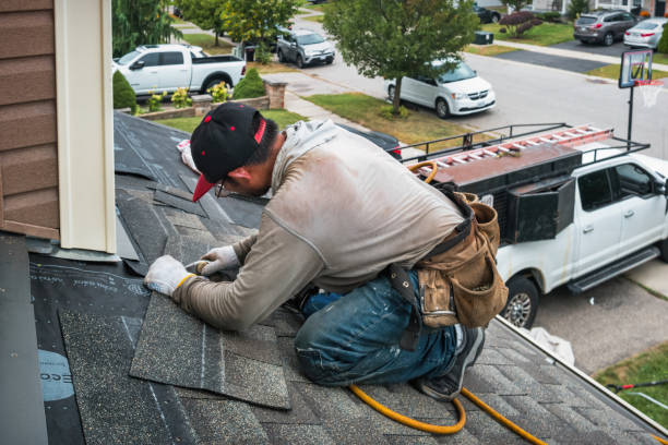 Professional Metal Roofing technician working in Webster, NY